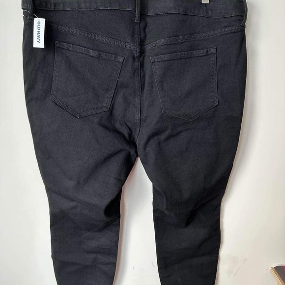 Old Navy NWT Plus Size Short High Rise Super Skinny Black Jeans Size 22 - Picture 3 of 4